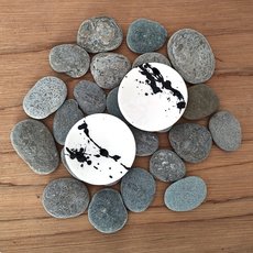 Small Dish Black Splatters-artists-and-brands-The Vault