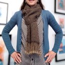 Possum Merino Scarf Black & Natural