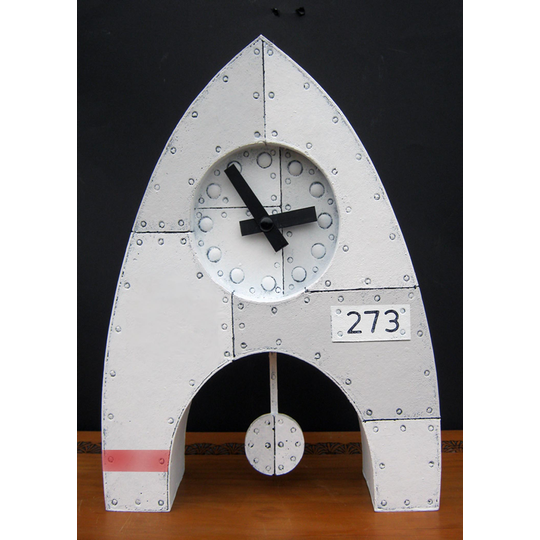 Small Industrial Clock with Pendulum