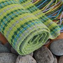 Hand Dyed Merino Scarf Lime Green