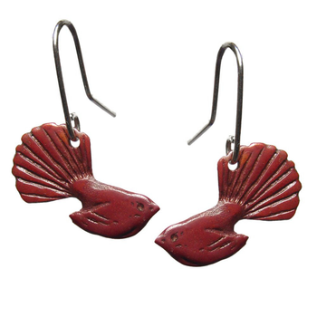 Small Fantail Earrings Copper