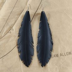 Up-Bicycled Feather Earrings Xtra Large-jewellery-The Vault