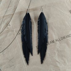 Double Feather Jacinda Earrings-jewellery-The Vault