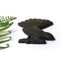 Sitting Fantail Wall Art Black