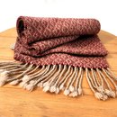 Possum Merino Scarf Crimson Diamond