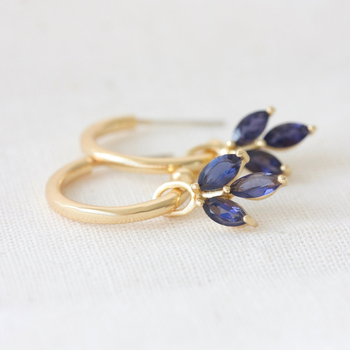 Lolite Cornflower Hoops Gold Plate