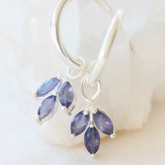 Lolite Cornflower Hoops Silver