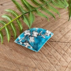 Fan Brooch Turquoise-jewellery-The Vault