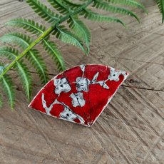 Fan Brooch Red-jewellery-The Vault