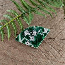 Fan Brooch Green-jewellery-The Vault
