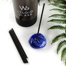 Glass Incense Holder Blue