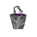 White Koromiko Grey & Purple Shoulder Tote