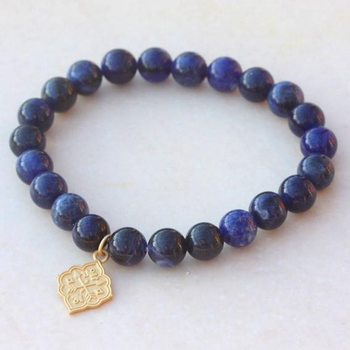 Sodalite Bracelet Gold Plate Balance