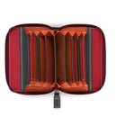 Zip Round Fan Card Holder Chianti