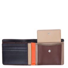 Large Flap Wallet w Britelite RFID Cacao-artists-and-brands-The Vault