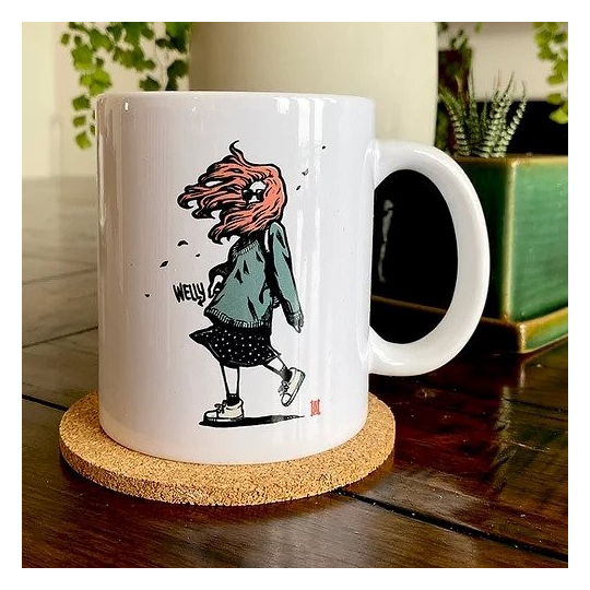 Windy Welly Girl Autumn Mug