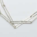 Thin Mekameka Necklace Silver