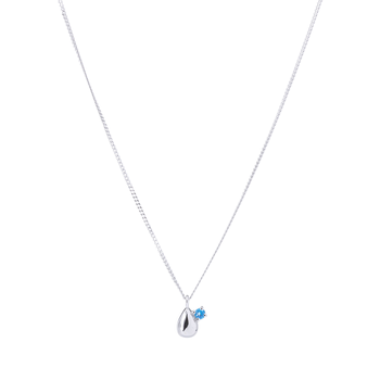 Duette Blue Topaz Pendant Silver