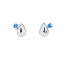 Duette Blue Topaz Studs Silver-jewellery-The Vault