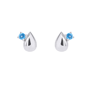 Duette Blue Topaz Studs Silver