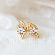 Shine Your Light Studs Gold PLate-jewellery-The Vault