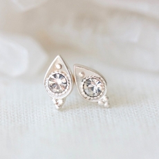 Shine Your Light Studs Silver-jewellery-The Vault