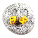 Knot Hoop Earrings Yellow