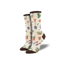 Woman's Socks Hoe Down Ivory Heather-artists-and-brands-The Vault