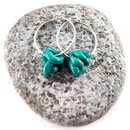 Knot Hoop Earrings Green