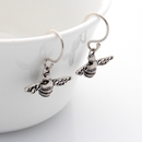 Mini Bee Earrings Silver