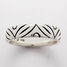 Seed and Leaves Band Silver-jewellery-The Vault