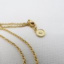 Leaf Charm Necklace Gold Plate