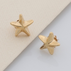 Mini Starfish Studs Gold Plate-jewellery-The Vault