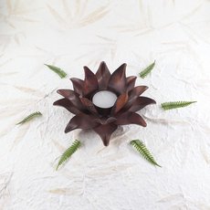 Flower Candle Holder Lrg Natural-artists-and-brands-The Vault