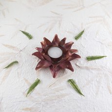 Flower Candle Holder Med Natural-artists-and-brands-The Vault