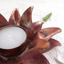 Flower Candle Holder Med Natural