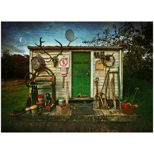 Lucy G Blokes Shed 60x40cm canvas