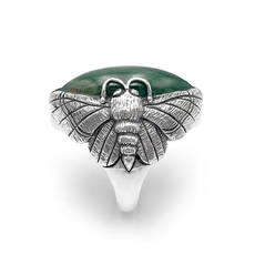 Pounamu Puriri Moth Ring-jewellery-The Vault