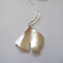 Silver Ginkgo Pendant 
