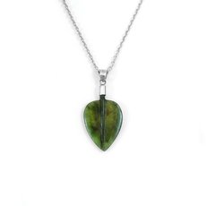 Pounamu Leaf Charm Pendant-jewellery-The Vault