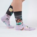 Female Crew Socks Purrrfessional