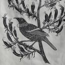 Tea Towel  Tui on Harakeke