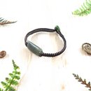 Pounamu Bracelet Multi Colour Brown Cord