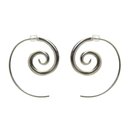 Medium Spiral Earrings Silver