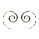 Medium Spiral Earrings Silver
