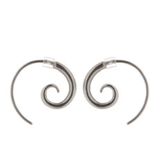 Small Spiral Earrings Silver-jewellery-The Vault