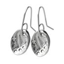 Small Baby Paua Earrings Silver