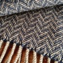 Possum Merino Scarf Blue Zig Zag