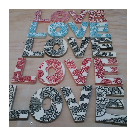LOVE Ceramic Letter Set