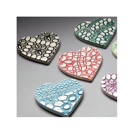 Borrowed Earth Ceramic Hearts Medium